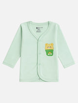 Baby Cotton Rich Front Open Full Sleeves Pajami Suit for Sleepwear Comfort, Easy Dressing and Regular Nightwear