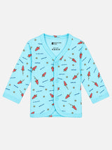 Unisex Baby Thermal Front Open Full Sleeve Top for Winter Wear, Warm Layering and Easy Dressing - Pack of 3