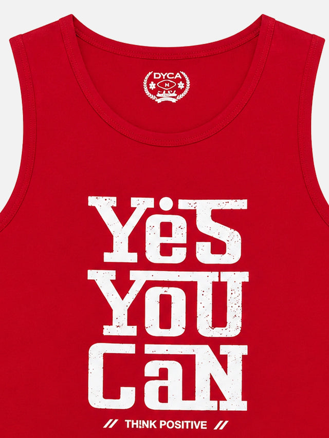 Men Cotton Printed Sleeveless T-Shirt with Round Neck, Tank Top Styling and Regular Fit for Casual Wear Comfort
