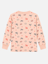Girls Printed Round Neck Full Sleeve T-Shirt for Casual Wear, Comfortable Coverage and Everyday Wardrobe Use - Pack of 1
