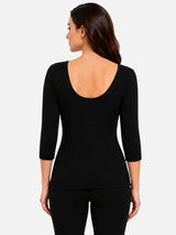 Women Antibacterial Round Neck Thermal Top with Full Sleeves for Cold-Weather Layering and Winter Innerwear Comfort