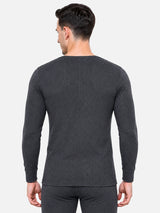 Men Thermal Top with Round Neck and Full Sleeves for Winter Wear, Warm Base Layer Comfort and Regular Use
