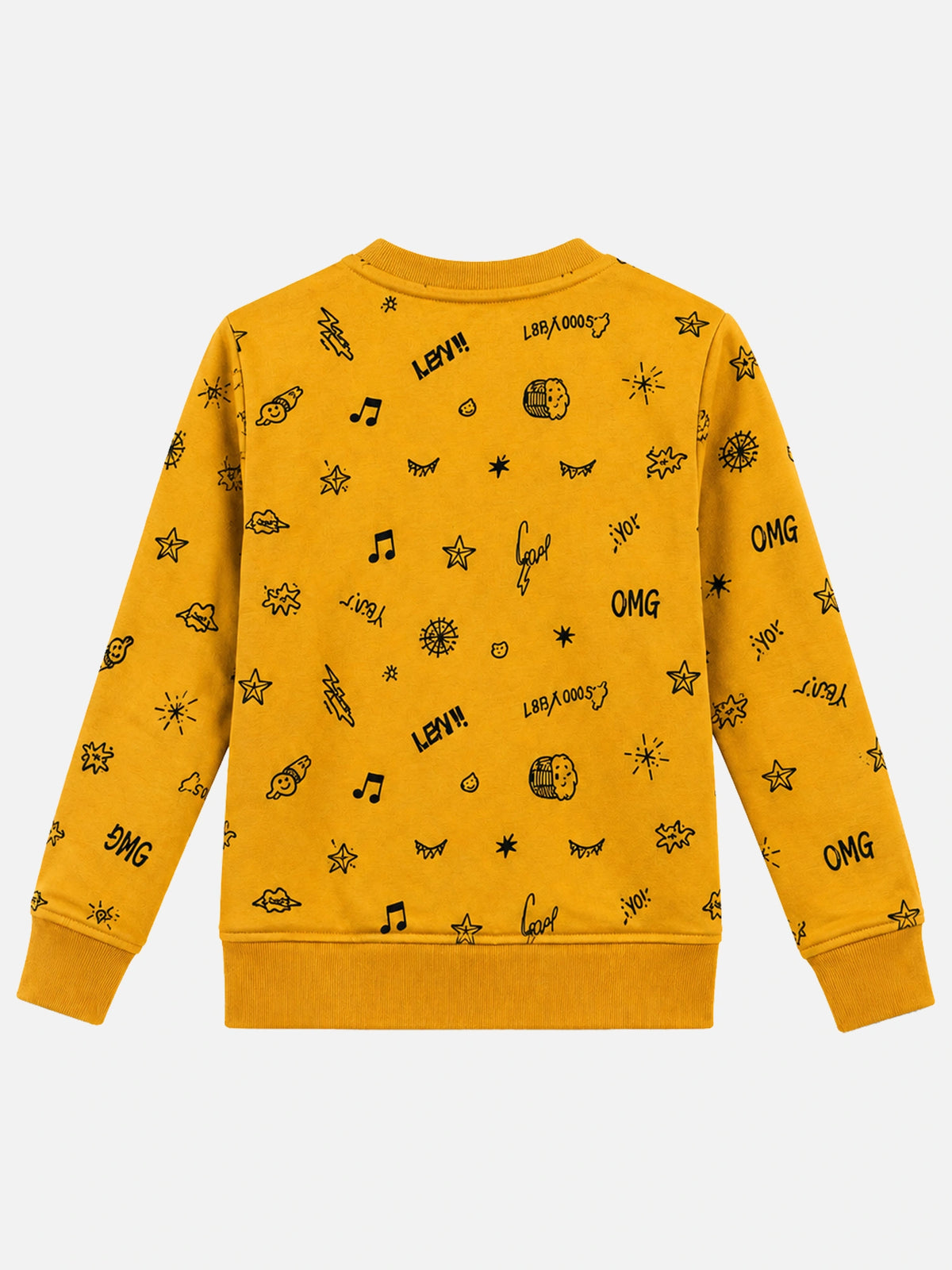 Girls Printed Round Neck Full Sleeve Sweatshirt for Casual Wear, Comfortable Coverage and Winter Wardrobe Use - Pack of 1