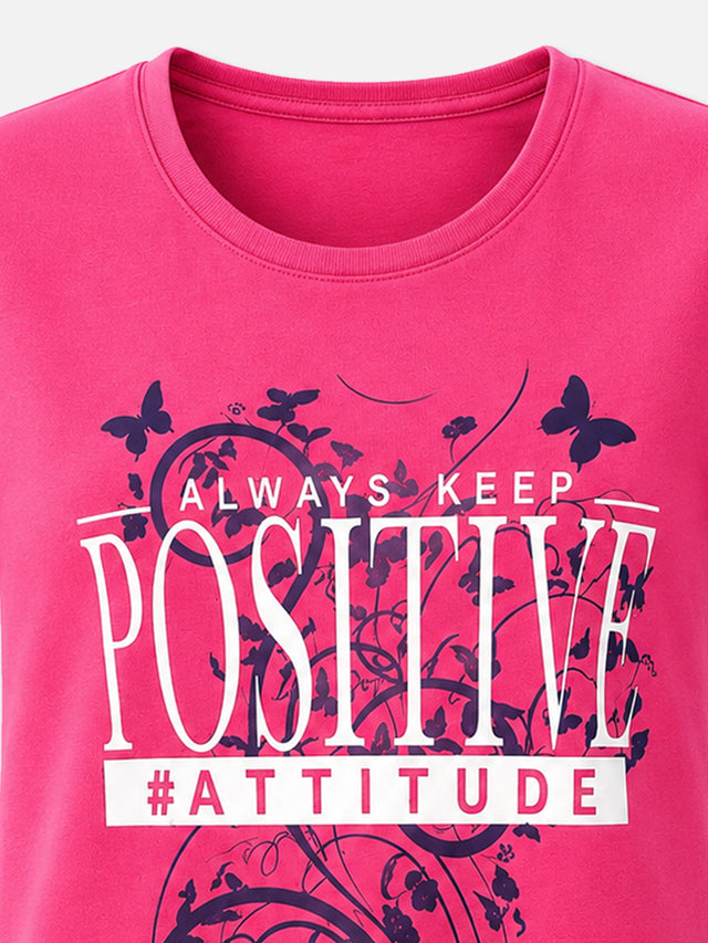 Women Cotton Long T-Shirt Round Neck Half Sleeves with Regular Fit Graphic Printed Styling for Casual Wear