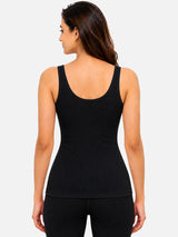 Women Cotton Antibacterial Sleeveless Thermal Top with Round Neck Regular Fit for Winter Layering Comfort - Pack of 1