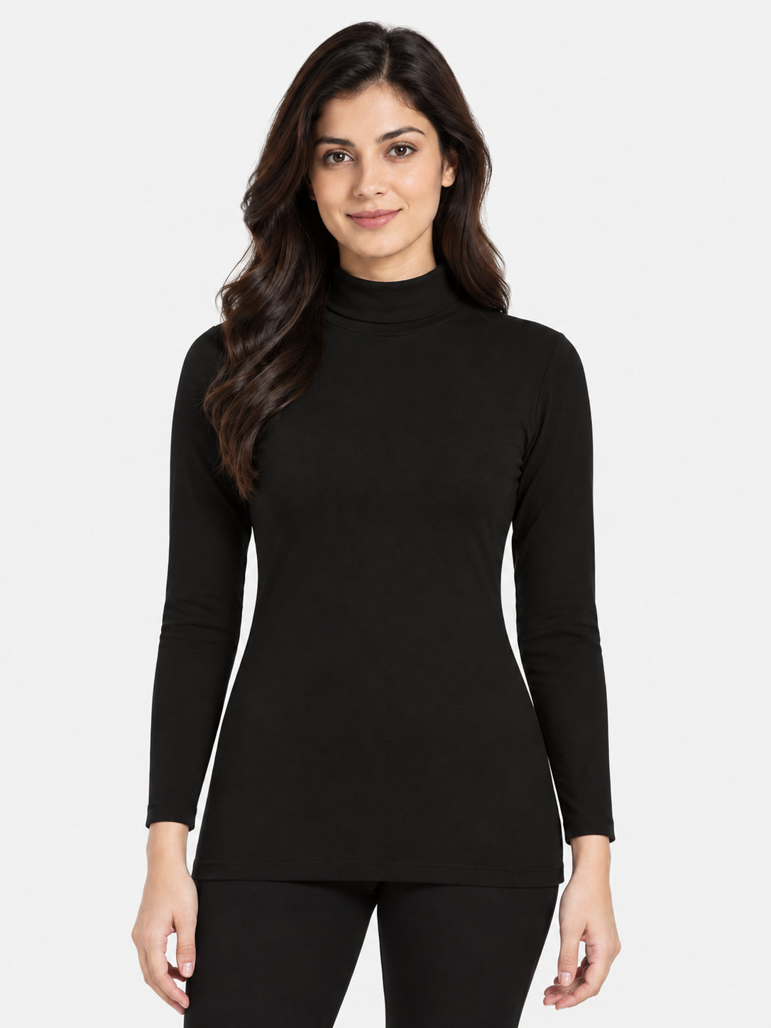 Women Miyabi Thermal Top with High Neck Full Sleeves, Regular Fit Warmth and Winter Innerwear Comfort