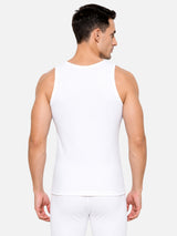 Men Antibacterial Sleeveless Thermal Top with Round Neck and Regular Fit for Winter Base Layering - Pack of 1