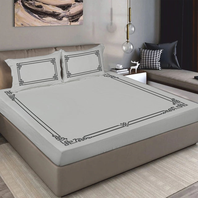 King Size Cotton Fitted Bedsheet Camel Beige - Bodycare