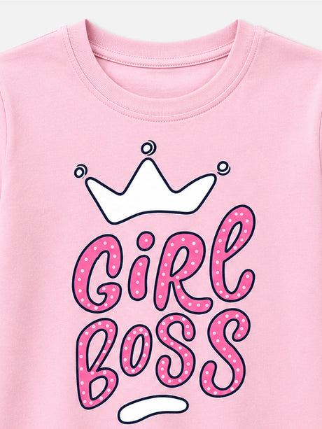 Girls T-Shirt Round Neck Half Sleeves