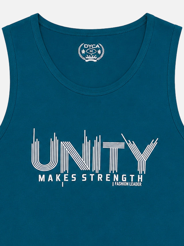 Men Cotton Printed Sleeveless T-Shirt with Round Neck, Tank Top Styling and Regular Fit for Casual Wear Comfort