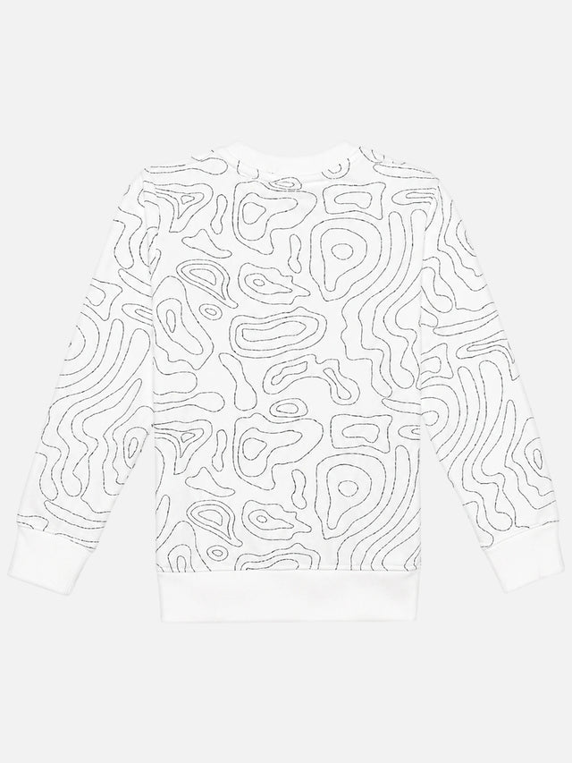 Boys French Terry Printed Sweatshirt with Full Sleeves for Winter Wear, Casual Comfort and Easy Layering - Pack of 1