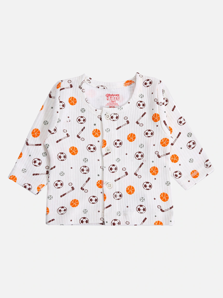 Unisex Top Thermal Front Open Pack of 3