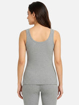 Women Cotton Antibacterial Sleeveless Thermal Top with Round Neck Regular Fit for Winter Layering Comfort - Pack of 1