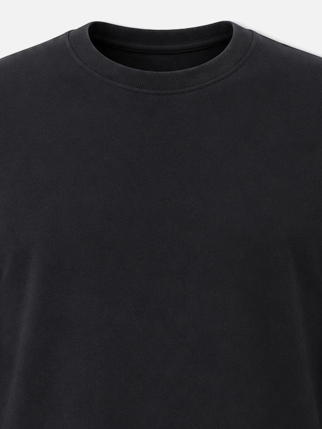 Men Rich Cotton T-Shirt Round Neck Full Sleeves with Regular Fit Styling for Casual Wear and Wardrobe Essentials
