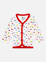 Unisex Front Open Thermal Suit with Full Sleeves Top and Bottom for Baby Winter Wear and Sleep Comfort