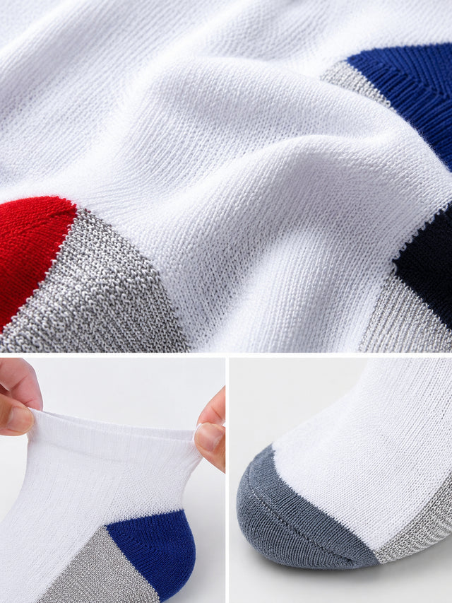 Boys Ankle Length Cotton Socks with Soft Stretchable Comfort, Moisture Wicking and Antibacterial Finish - Pack of 4