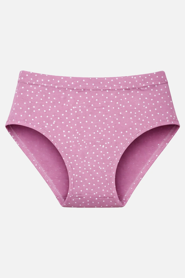 Girls Cotton Spandex Panty with Inner Elastic, Mid Waist Fit and Full Coverage for Everyday Comfort - Pack of 3