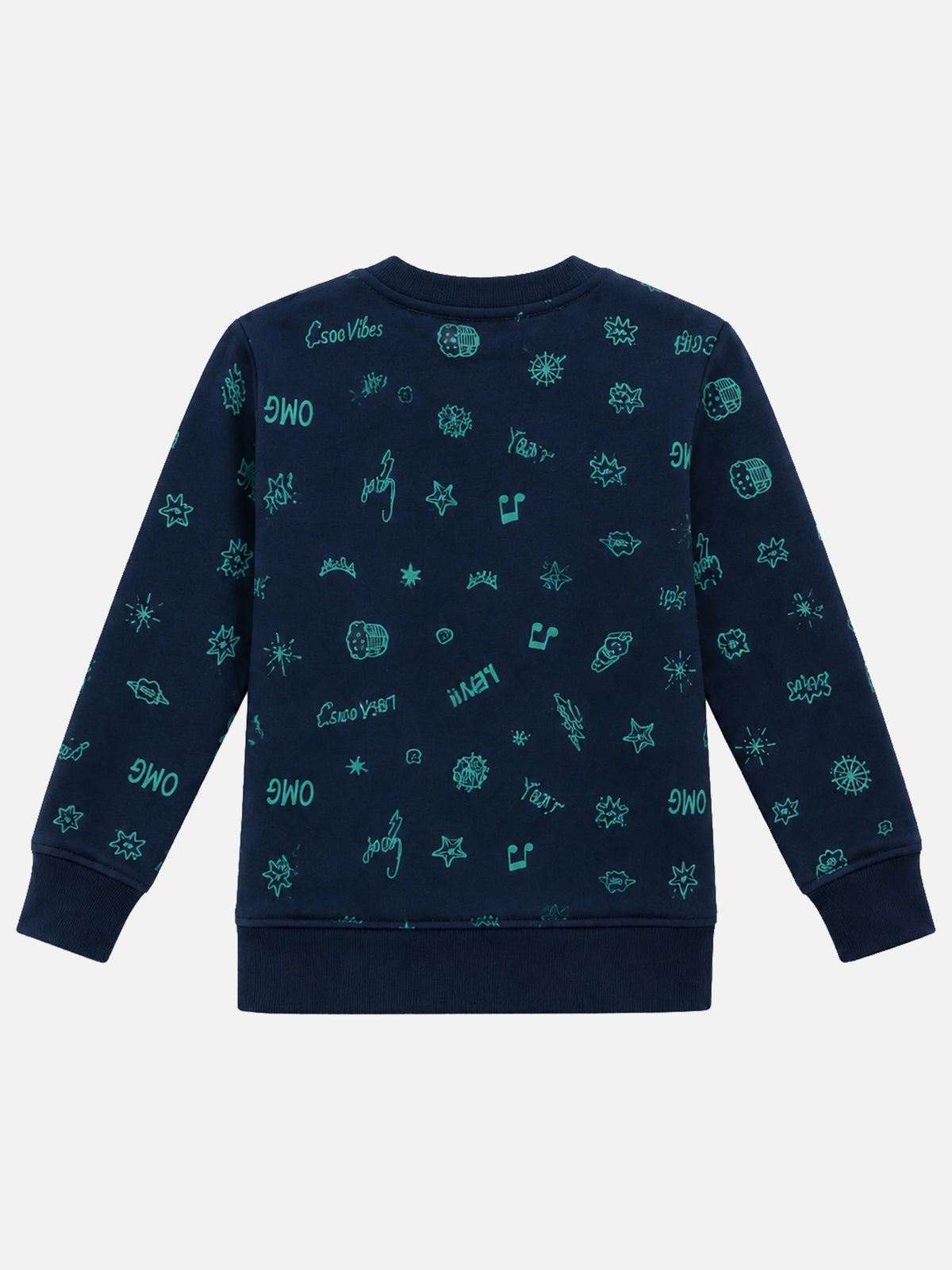 Girls Printed Round Neck Full Sleeve Sweatshirt for Casual Wear, Comfortable Coverage and Winter Wardrobe Use - Pack of 1