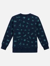 Girls Printed Round Neck Full Sleeve Sweatshirt for Casual Wear, Comfortable Coverage and Winter Wardrobe Use - Pack of 1
