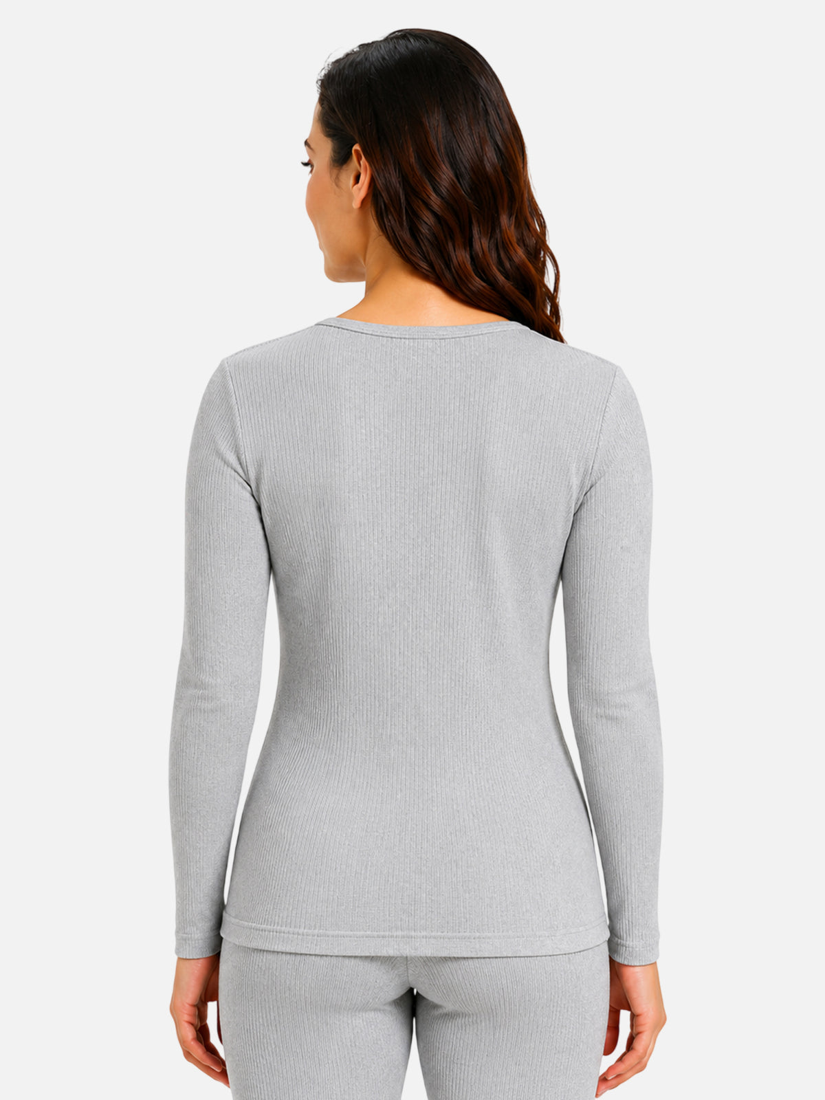 Women Round Neck Thermal Top with Full Sleeves for Cold Weather Wear, Warm Base Layer Use and Everyday Comfort