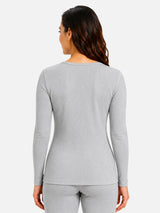 Women Round Neck Thermal Top with Full Sleeves for Cold Weather Wear, Warm Base Layer Use and Everyday Comfort