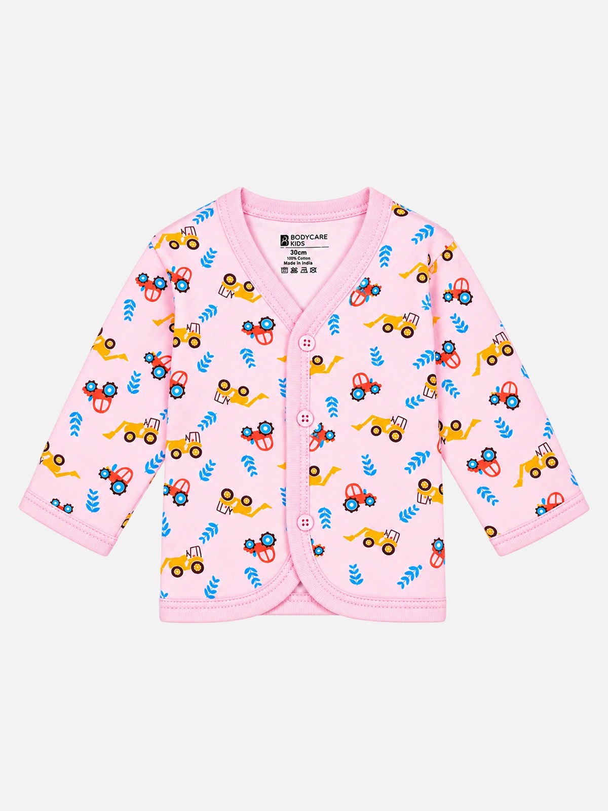 Unisex Baby Front Open Full Sleeve Night Suit Pajami Suit for Soft Comfort, Easy Dressing and Regular Babywear - Pack of 1
