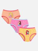 Girls Innerwear Panty Top Elastic Printed for Everyday Comfort, Easy Fit and Innerwear Essentials - Pack of 3