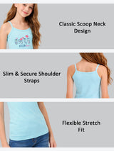 Girls Cotton Vest Round Neck Dori Neck Pack of 3 - Bodycare