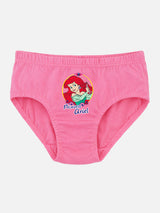 Girls Princess 100% Cotton Solid Innerwear Panty with Inner Elastic and Soft Skin Friendly Comfort - Pack of 5