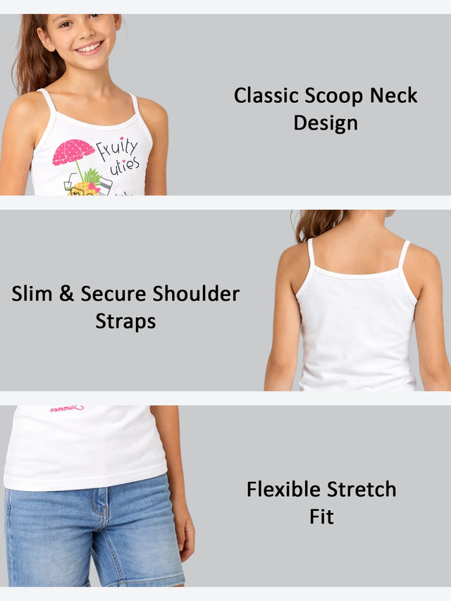 Girls Vest Dori Neck Sleeveless Pack of 6 - Bodycare
