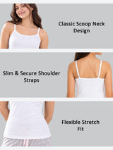 Girls Cotton Camisole Sleeveless Camisole for Everyday Innerwear Comfort and Easy Layering - Pack of 2