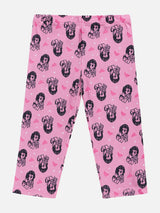 Girls 100% Cotton Printed Capri Leggings for Casual Wear, Easy Movement and Regular Wardrobe Use - Pack of 1