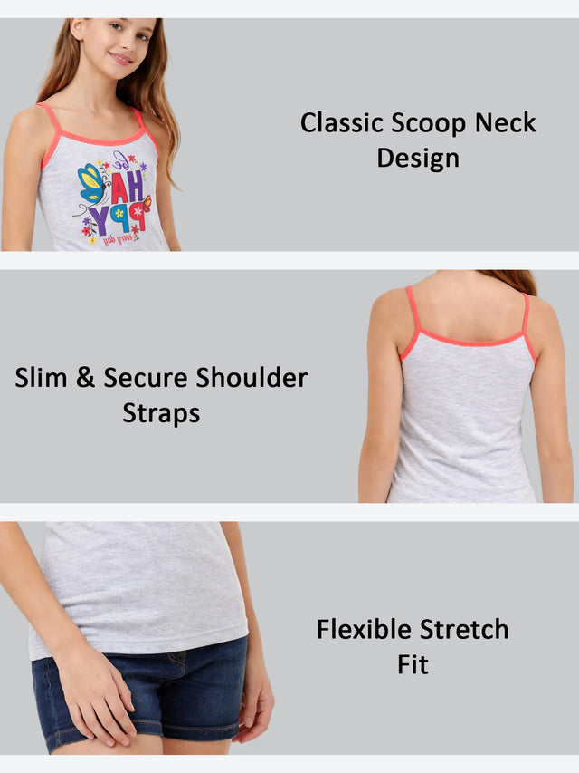 Girls 100% Cotton Vest Round Neck Dori Neck Pack of 2 - Bodycare