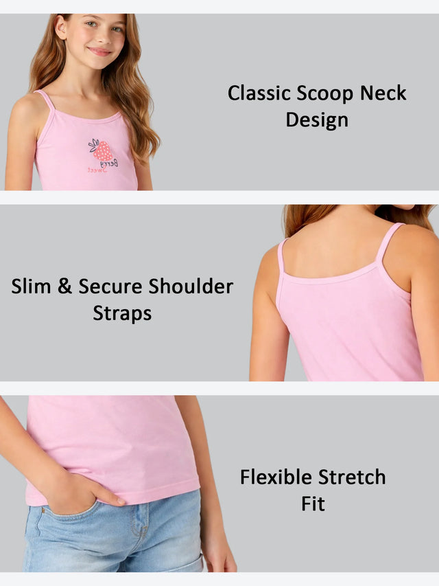 Girls 100% Cotton Vest Round Neck Dori Neck Pack of 2 - Bodycare