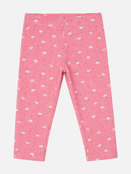 Girls Cotton Spandex Leggings Inner Elastic Stretch Pack of 2