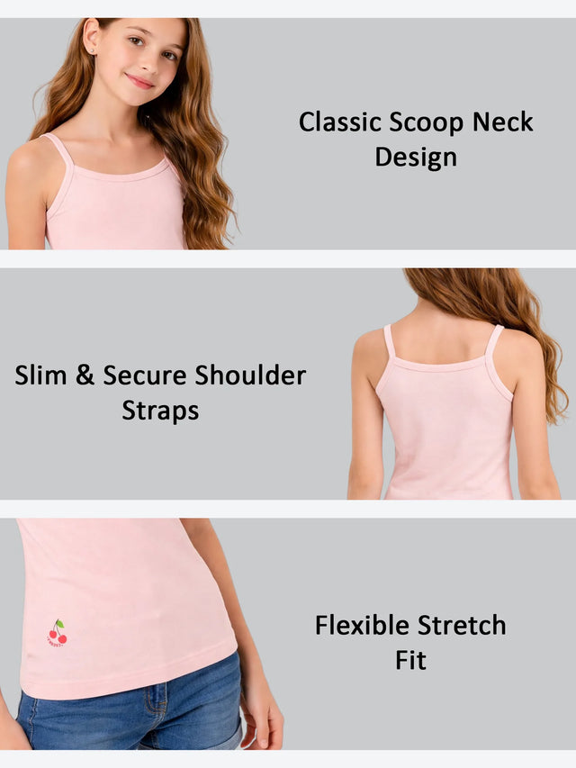 Girls Vest Dori Neck Pack of 3 - Bodycare