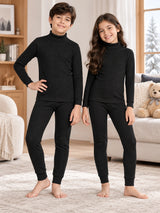 Unisex Full Sleeves High Neck Thermal Set for Winter Wear, Warm Base Layer Use and Cold Weather Comfort
