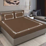 Bodycomfy 100% Cotton Hosiery King Size Fitted Bedsheet – Versache Classical Print