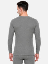 Men Thermal Top with Round Neck and Full Sleeves for Winter Wear, Warm Base Layer Comfort and Regular Use
