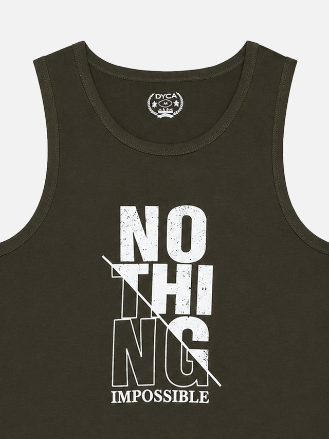 Men Cotton Printed Sleeveless T-Shirt with Round Neck, Tank Top Styling and Regular Fit for Casual Wear Comfort