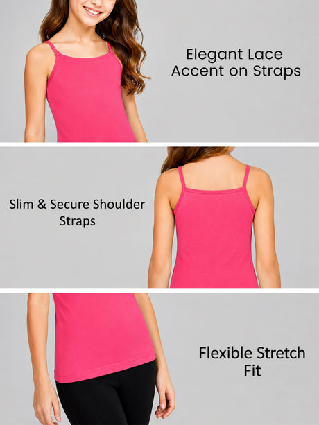 Girls Vest Dori Neck Sleeveless Pack of 6