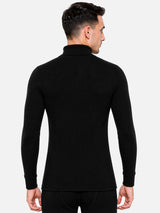 Men Full Sleeves Thermal Top with High Neck and Antibacterial Technology for Winter Base Layer Comfort