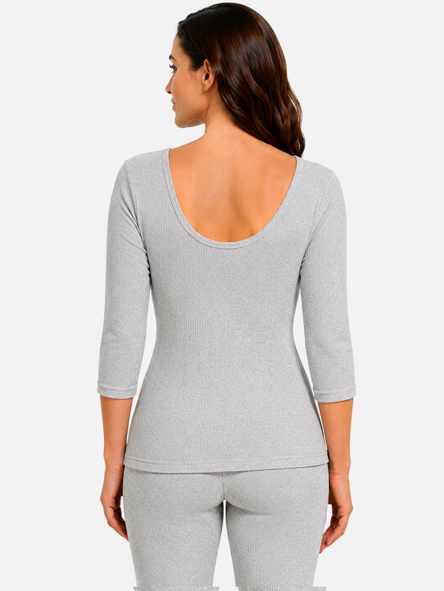 Women Antibacterial Thermal Top with Round Neck and Full Sleeves for Winter Base Layering and Cold-Weather Comfort - Pack of 1