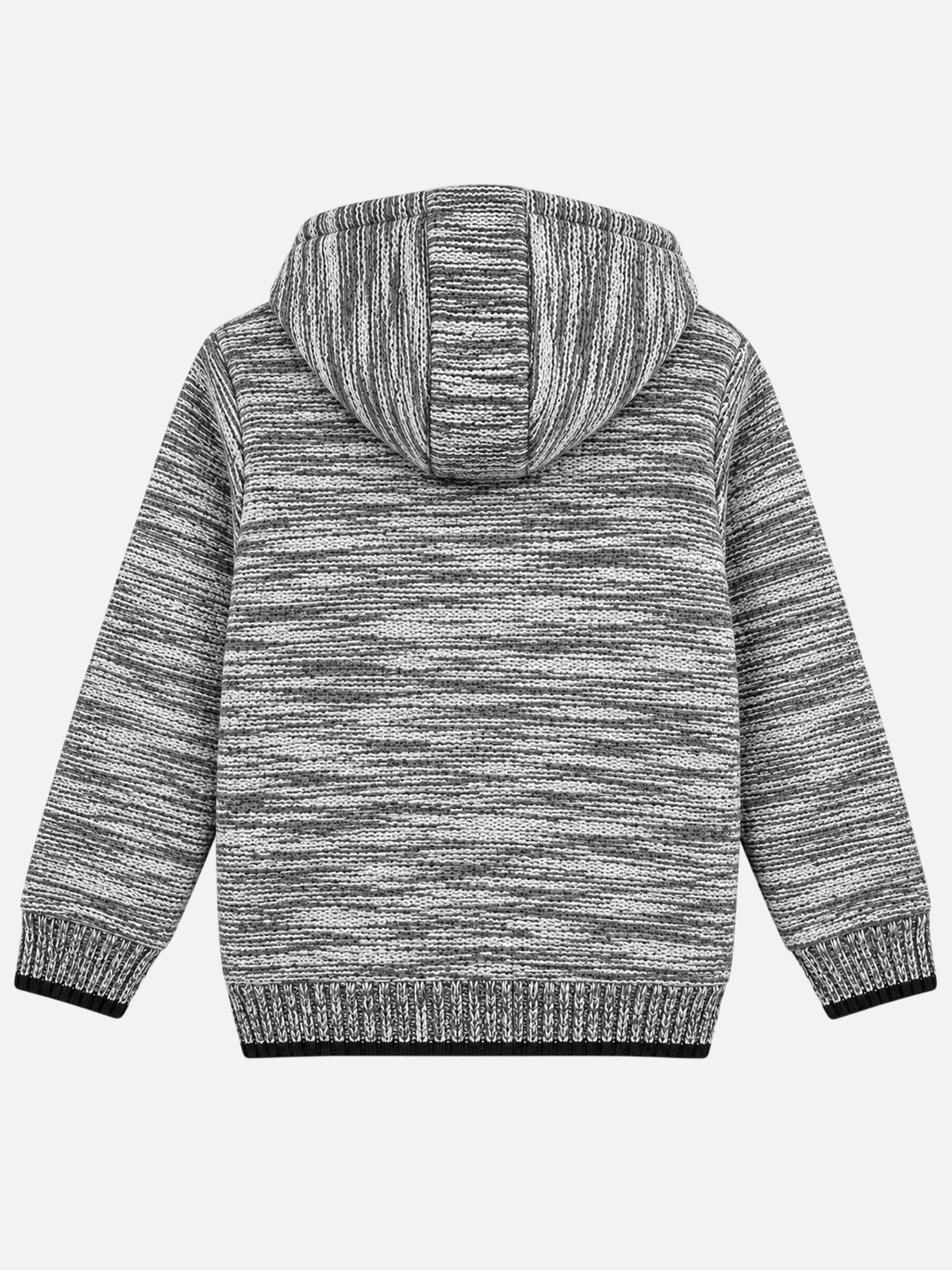 Boys Polyester Blend Hooded Full Sleeves Sweater with Comfortable Winter Wear Styling and Regular Use