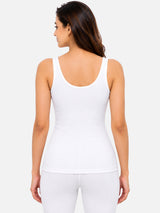 Women Cotton Antibacterial Sleeveless Thermal Top with Round Neck Regular Fit for Winter Layering Comfort - Pack of 1
