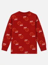 Boys Printed Round Neck Full Sleeve T-Shirt for Casual Wear, Comfortable Coverage and Everyday Wardrobe Use - Pack of 1