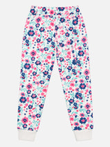Girls French Terry Printed Track Pant with Regular Fit for Casual Wear, Lounge Comfort and Regular Use