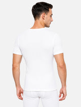 Men Antibacterial Thermal Top with Round Neck and Half Sleeves for Winter Base Layering and Cold-Weather Comfort