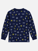 Boys Printed Round Neck Full Sleeve T-Shirt for Casual Wear, Comfortable Coverage and Everyday Wardrobe Use - Pack of 1