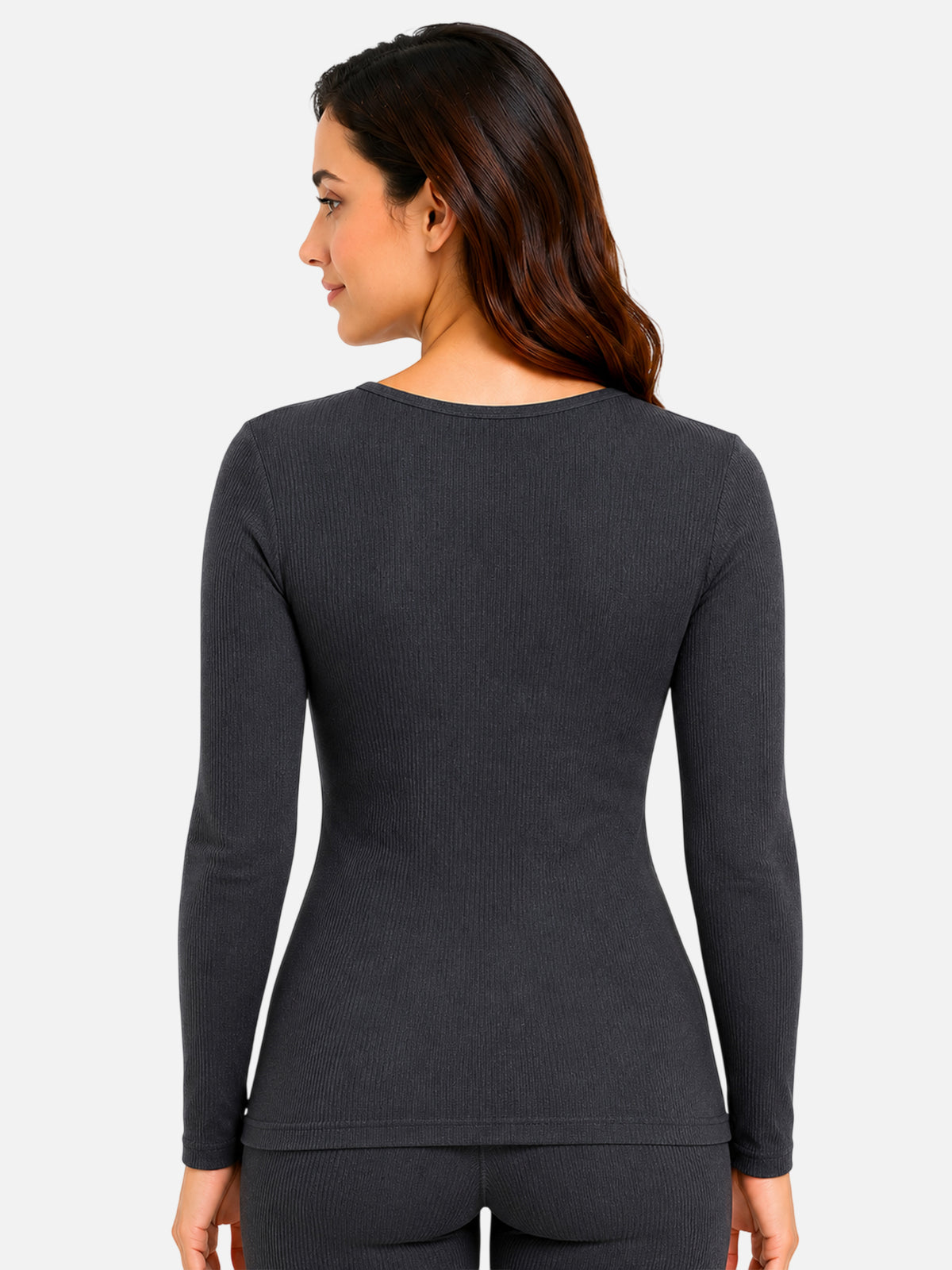Women Full Sleeves Round Neck Thermal Top for Winter Wear, Everyday Warmth and Comfortable Base Layer Use